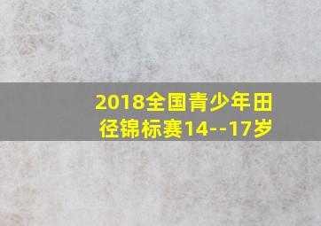 2018全国青少年田径锦标赛14--17岁