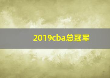 2019cba总冠军