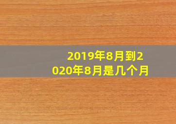 2019年8月到2020年8月是几个月