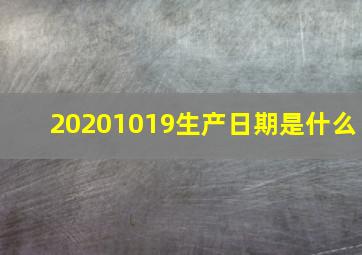 20201019生产日期是什么