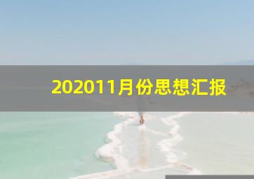 202011月份思想汇报