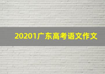 20201广东高考语文作文