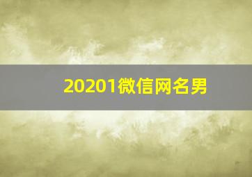 20201微信网名男