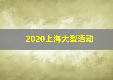 2020上海大型活动