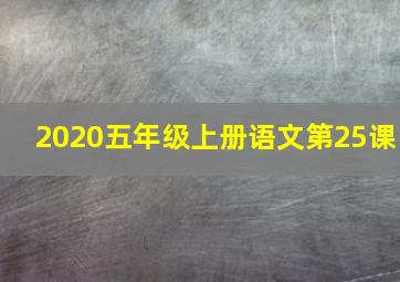 2020五年级上册语文第25课