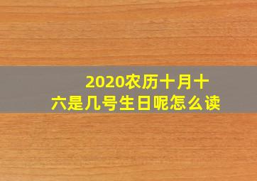 2020农历十月十六是几号生日呢怎么读