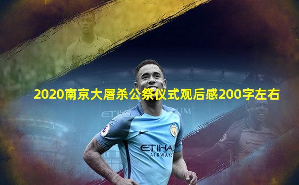 2020南京大屠杀公祭仪式观后感200字左右