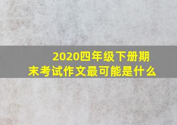 2020四年级下册期末考试作文最可能是什么