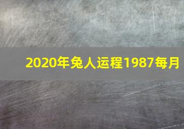 2020年兔人运程1987每月