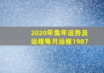 2020年兔年运势及运程每月运程1987