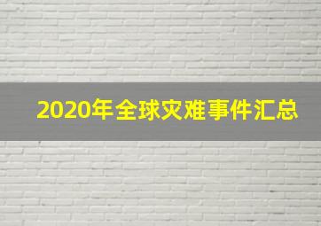 2020年全球灾难事件汇总