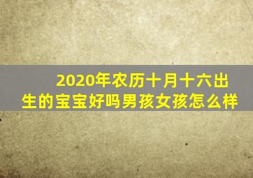 2020年农历十月十六出生的宝宝好吗男孩女孩怎么样