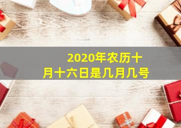 2020年农历十月十六日是几月几号