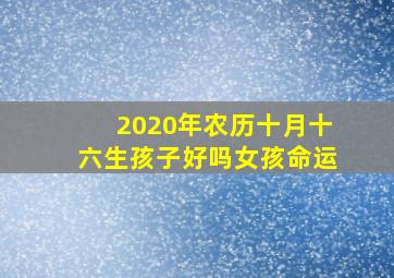 2020年农历十月十六生孩子好吗女孩命运