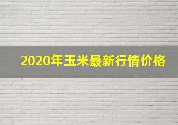 2020年玉米最新行情价格