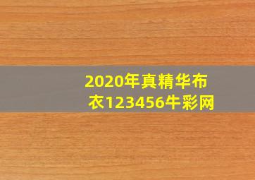 2020年真精华布衣123456牛彩网