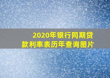 2020年银行同期贷款利率表历年查询图片