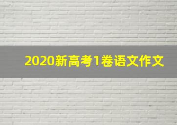 2020新高考1卷语文作文