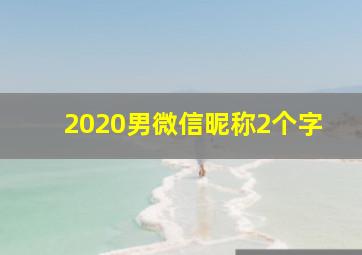 2020男微信昵称2个字