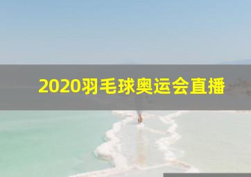 2020羽毛球奥运会直播