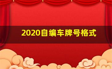 2020自编车牌号格式