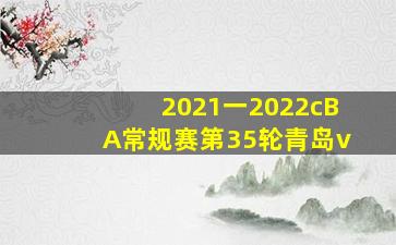 2021一2022cBA常规赛第35轮青岛v