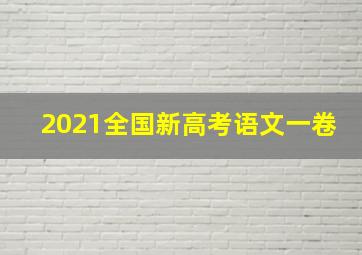 2021全国新高考语文一卷