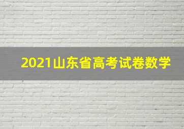 2021山东省高考试卷数学