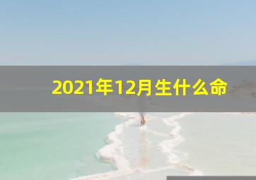 2021年12月生什么命