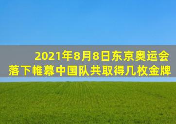 2021年8月8日东京奥运会落下帷幕中国队共取得几枚金牌