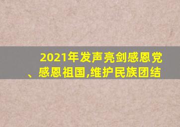 2021年发声亮剑感恩党、感恩祖国,维护民族团结