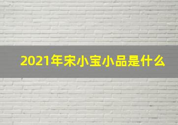 2021年宋小宝小品是什么