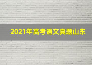 2021年高考语文真题山东