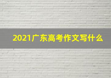 2021广东高考作文写什么