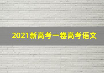 2021新高考一卷高考语文