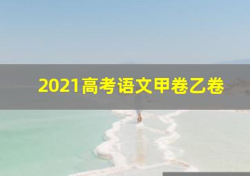 2021高考语文甲卷乙卷