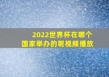 2022世界杯在哪个国家举办的呢视频播放