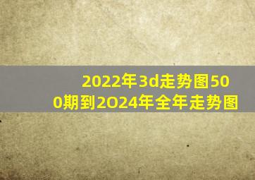 2022年3d走势图500期到2O24年全年走势图