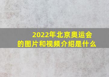 2022年北京奥运会的图片和视频介绍是什么