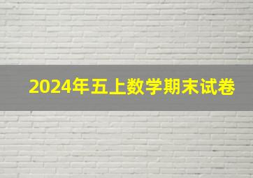 2024年五上数学期末试卷