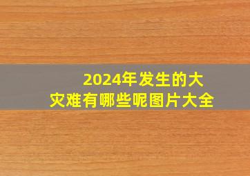 2024年发生的大灾难有哪些呢图片大全