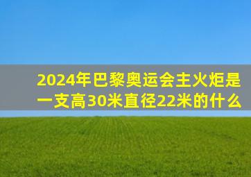 2024年巴黎奥运会主火炬是一支高30米直径22米的什么