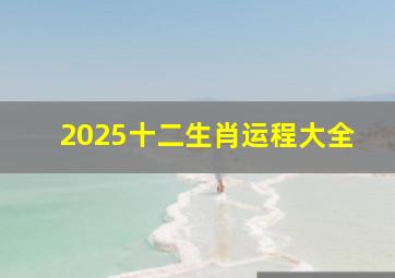 2025十二生肖运程大全