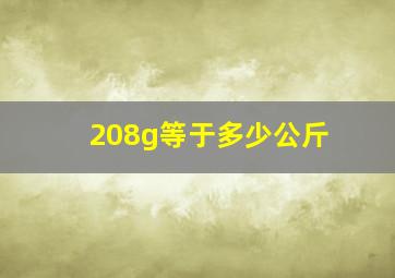 208g等于多少公斤