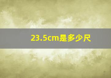 23.5cm是多少尺