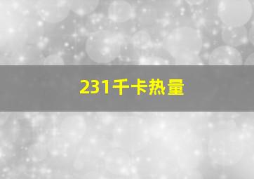 231千卡热量