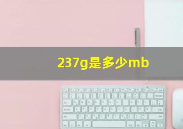 237g是多少mb