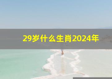 29岁什么生肖2024年