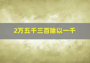 2万五千三百除以一千