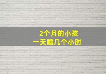 2个月的小孩一天睡几个小时